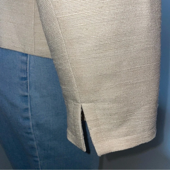 Jones New York Blazer off white 100 percent silk vintage notched sleeve size 4 - Picture 5 of 7